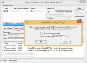 cara install/upgrade/downgrade mikrotik dengan netinstall