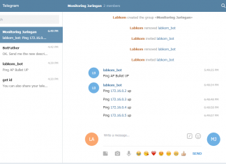Membuat Bot Telegram Untuk Monitoring Status Access Point Hotspot netwach mikrotik telegram