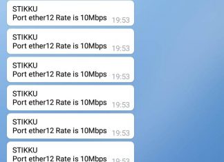 Monitoring Ketika Data Rate Port pada Mikrotik Drop dengan Menggunakan Bot Telegram data rate drop bot telegram