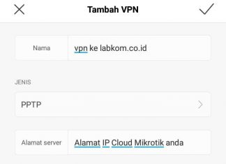 Membuat Koneksi VPN/PPTP Mikrotik ke Android