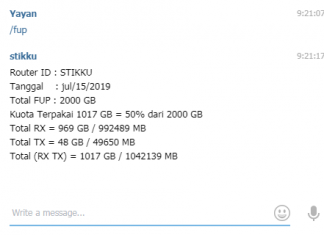 Cek Penggunaan FUP Indihome dengan Menggunakan Bot Telegram di Mikrotik bot telegram monitoring mikrotik