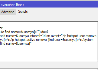 Script Untuk Sistem Voucher Hotspot mikrotik hotspot user profile