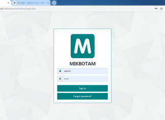 Cara Install dan Konfigurasi MIKBOTAM di Localhost Xampp halaman login mikbotam