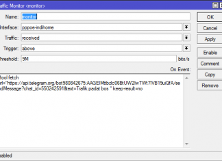 Memanfaatkan Tool Traffic Monitor Untuk Monitoring Traffic di Mikrotik