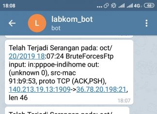 Mencegah Serangan pada Mikrotik dan di Monitoring oleh Bot Telegram