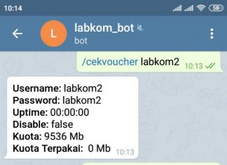 Cek Kuota Voucher Hotspot dengan Bot Telegram