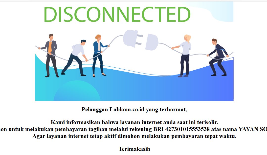 Membuat Halaman ISOLIR untuk Pelanggan PPPoE Bulanan