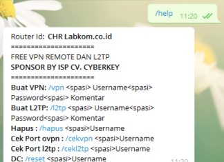 Free VPN dan Free L2TP Untuk Remote Mikrotik dengan Bot Telegram