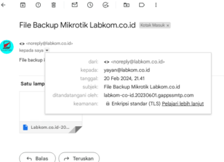 Backup Otomatis Setingan Mikrotik ke Email di ROS Versi 7